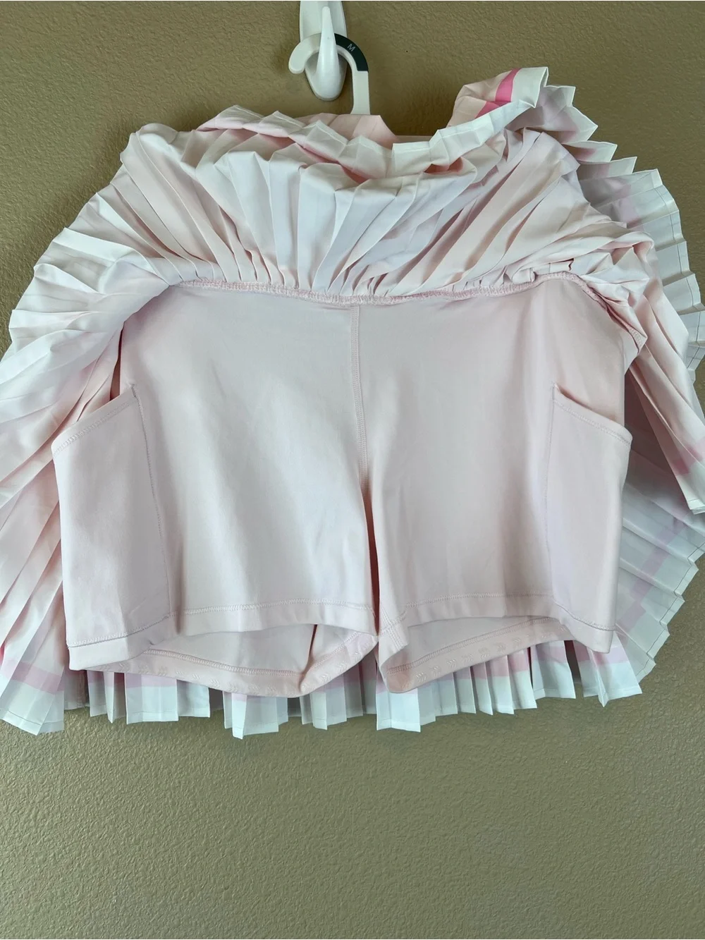 Pink pleated tennis golf pickleball skort - Picture 5 of 9